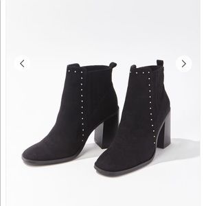 Studded Faux Suede Booties